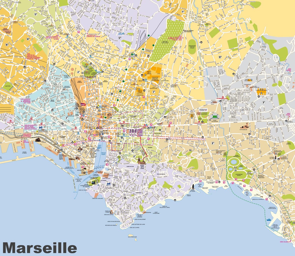 Marseille karta som pdf