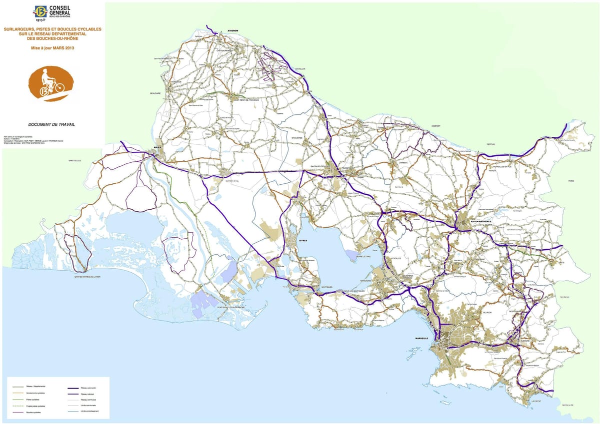 karta över Marseille cykel