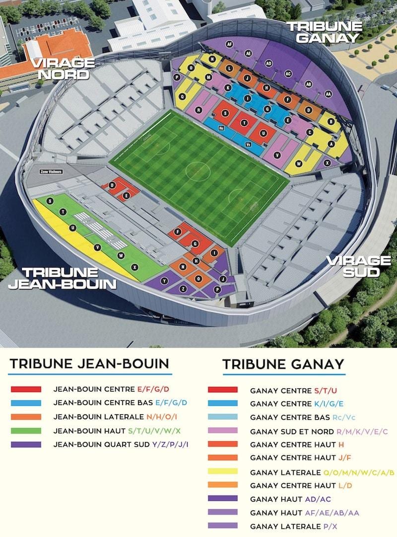 karta över Marseille football stadium