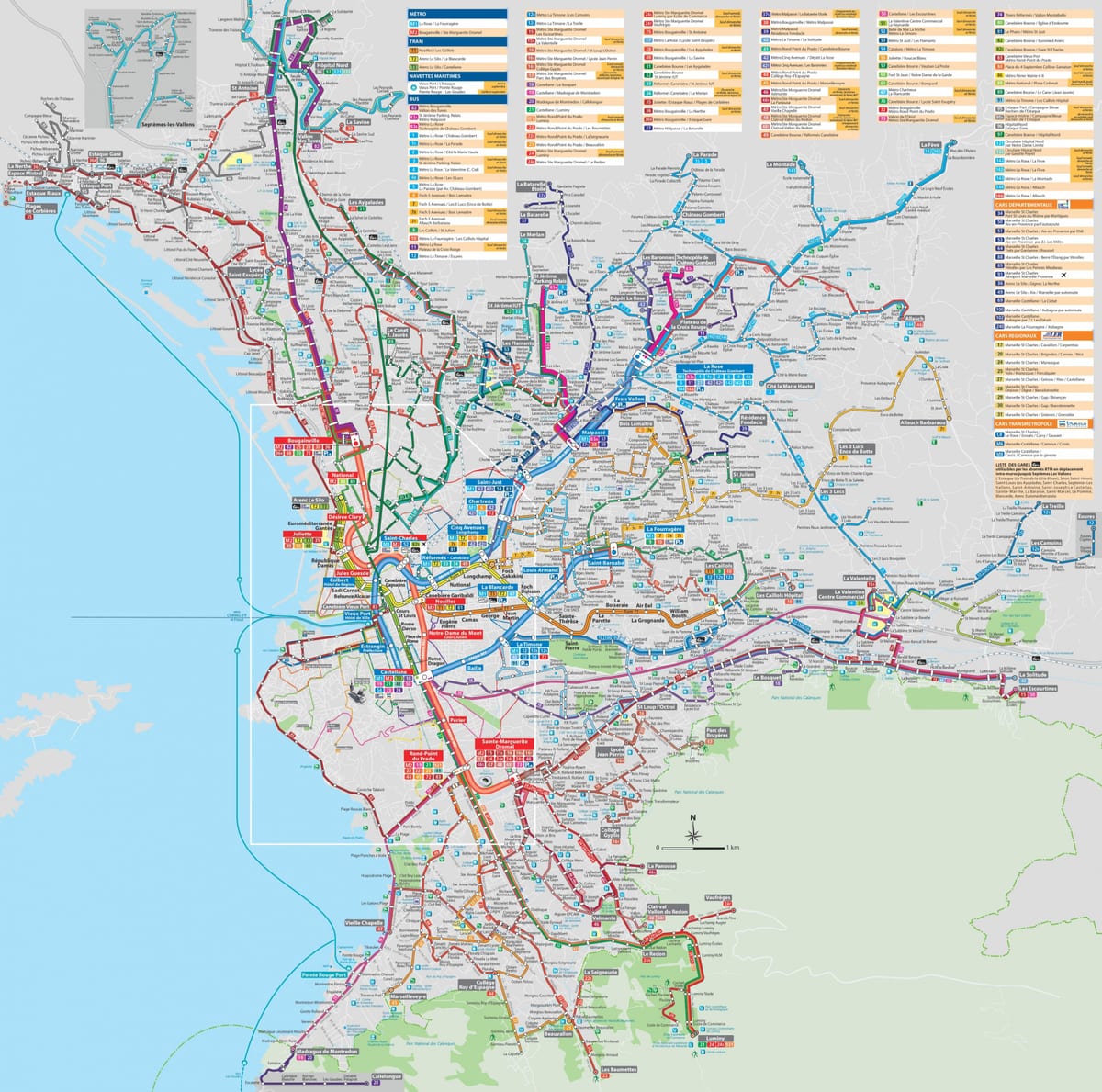 Marseille transport karta