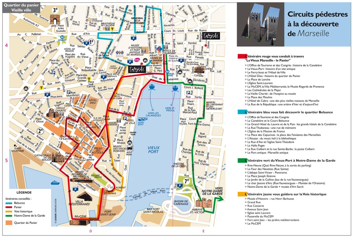 Marseille turist karta som pdf