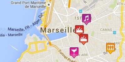 Karta över gay Marseille 