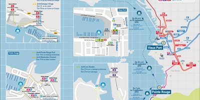 Karta över Marseille båt