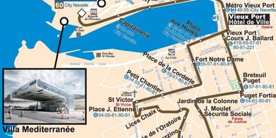Karta över Marseille buss 60 karta