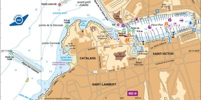 Karta över Marseille terminal för kryssningsfartyg
