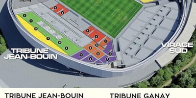 Karta över Marseille football stadium 