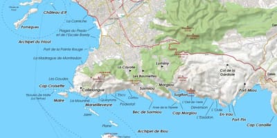 Geografisk karta över Marseille