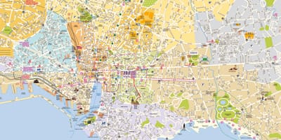 Karta över Marseille stadsdel