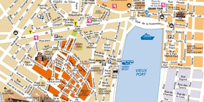 Offline karta över Marseille