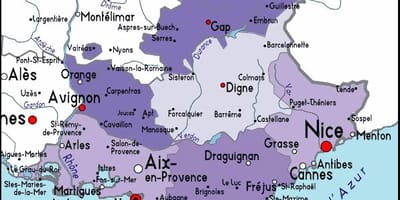 Karta över Marseille regionen
