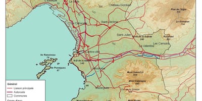 Topografiska kartan över Marseille